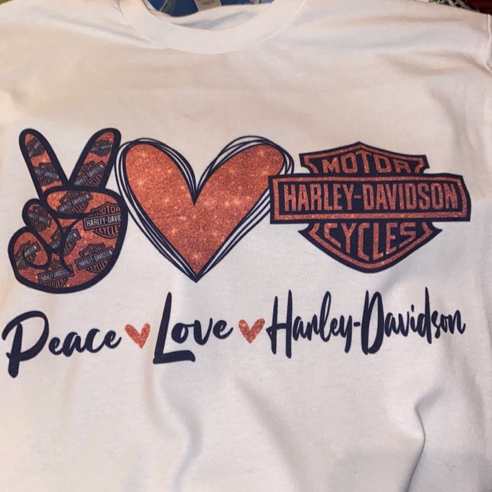 Peace, Love, and Harley T-Shirts - Picture 3 of 5